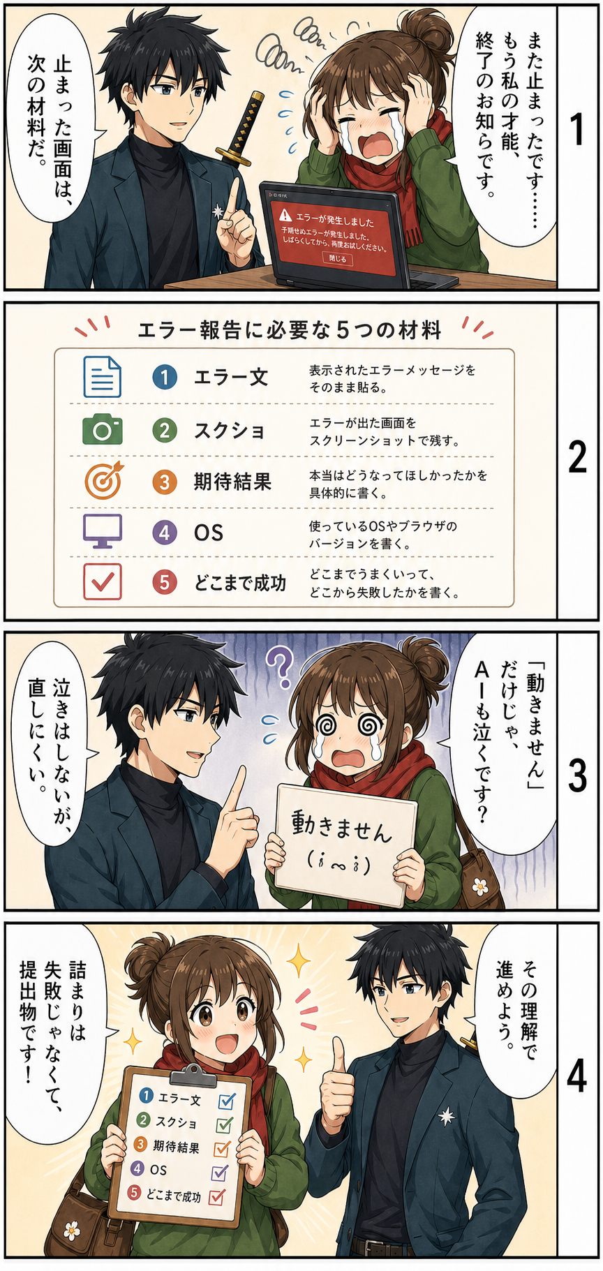 エラーはClaudeに渡すための素材であることについて
