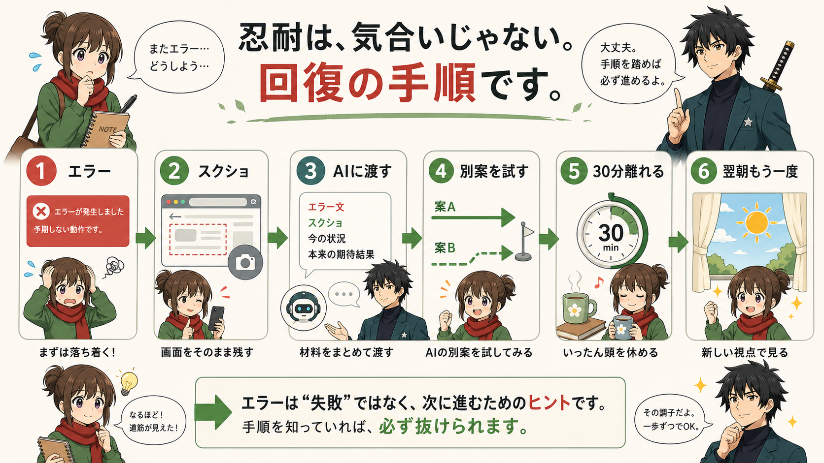 諦めずに進むためのプロセス